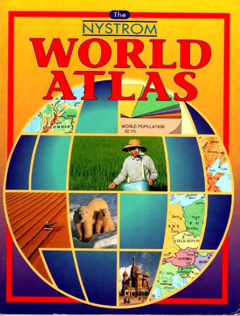 The Nystrom World Map Atlas Maps 6th 7th 8th Grade 6 7 8 Geography